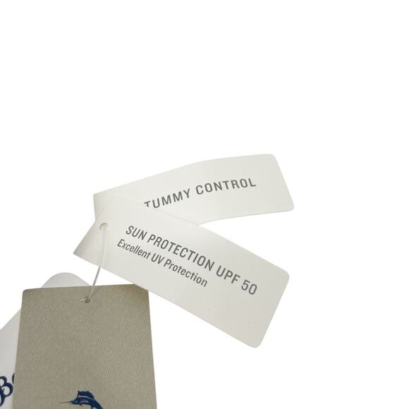 Tommy Bahama Cable Beach High Neck One Piece Swimsuit White Size 14 NWT - Picture 7 of 9